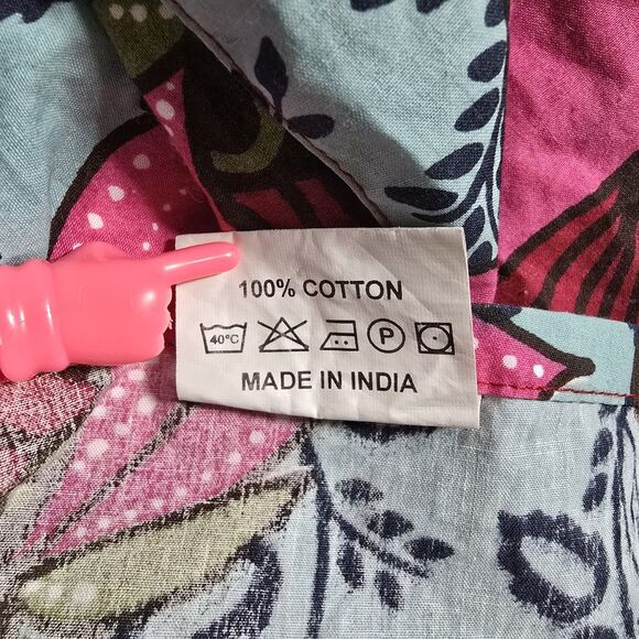 Paper Source Colorful Floral Print Apron Dress Skirt Deep Pockets Adjustable - Picture 4 of 7